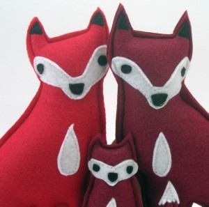 fox family close up