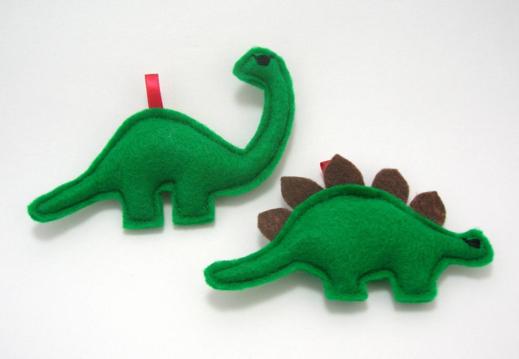 dinosaur christmas ornament