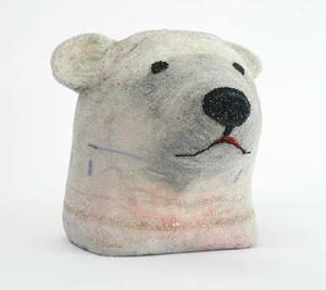 Polar Bear head by Sherry Markovitz at Greg Kucera Gallery